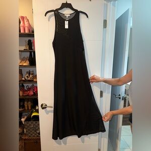 Topshop Black Asymmetrical Halter Sundress
